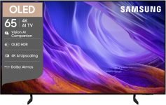 Samsung Vision AI 163 cm (65 inch) OLED Ultra HD (4K) Smart Tizen TV 2026 Edition with 4K AI Upscaling OLED HDR NQ4 AI Gen2 Processor AI Football Mode Multiple Voice Assistance Remote Control Dolby Atmos Samsung Knox Security 150+ Free Channels(QA65S85HAELXL)