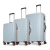 Aristocrat Altitude 8 Wheel Set of 3 (Small + Medium + Large) Hard Case Trolley Bags | Combination Lock |Tough and Durable Luggage | 3 Year International Warranty | Suitcases for Travel| Surf Spray