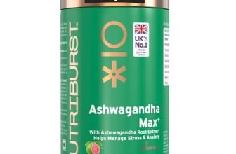 Nutriburst Ashwagandha Max 500Mg Gummies For Stress & Anxiety Relief | Boosts Energy, Stamina & Vitality | Helps Relax Mind & Body | Sugar Free | Guava Flavour | 60 Gummies