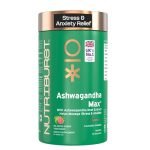 Nutriburst Ashwagandha Max 500mg Gummies for Stress & Anxiety Relief | Boosts Energy, Stamina & Vitality | Helps Relax Mind & Body | Sugar Free | Guava Flavour | 60 Gummies