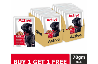 Active Gravy (16X 70G ) Chicken Liver Chunks And Real Chicken 1.12 Kg (16X0.07 Kg) Wet Young Dog Food