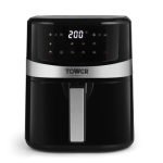 Tower Vortx 4.5L Digital Air Fryer | 1600W | 10 Preset Menus | Cook Samosa, Tikka, Fries & More Oil-Free | 50–200°C | 60-Min Timer | Pre-Heat Mode | 2 Yr Warranty | 9000+ Happy Customers