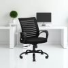 IAFA FURNITURE® Diego Mid-Back Mesh Office Chair | 3 Year Warranty | Ergonomic Study | Computer Chair with Revolving Base | Tilting & Height Adjustable Mechanism | Heavy-Duty Metal Base (Black) (DIY)
