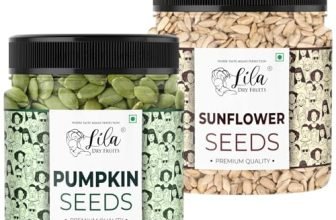 LDF Raw Pumpkin and Sunflower Seeds Combo 1 Kg Each Pack of 2 | Protein Rich Healthy Snacks | High Fiber Superfood | Immunity Booster Diet | Seeds for Eating, Roasting 2 kgs Perfect for Gifting