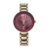Fastrack Chrome K Quartz Analog with Maroon Dial Titanium Brass Solid Strap Watch for Women – 6216QM03