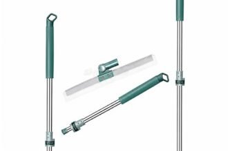 Misamo Enterprise 50-Inch Rotating Floor Squeegee, Heavy Duty Bathroom Wiper With 180-Degree Swivel Head, Sage Green
