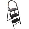 CIPLA PLAST 3 Step Ladder for Home Use | Extra Strong Heavy Duty | Heavy Duty Ladder for Home Use Alloy Steel | Multipurpose Ladder Foldable | (Black) Milano 3 Step (Medium)