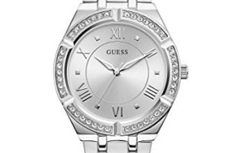GUESS Round 36mm Silver Dial Analog Women Watch – GW0033L1