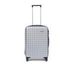 YAYAVAR Check-in Medium- 64 CM, 360 Degree Rotating Wheels,Polycarbonate Material,Hard Luggage with Telescopic Handle and Combination Locking Mechanism, Lyon-(M,Silver)