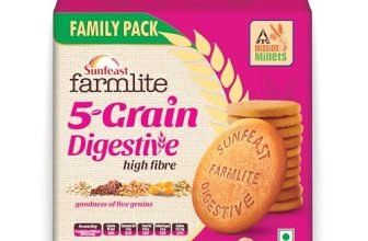 Sunfeast Farmlite 5 Seed Digestive Biscuit | High Fibre | Goodness Of 5 Power Seeds & Wheat Fibre | 800G/955G ( Weight May Vary)