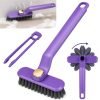 Tile & Floor Scrubber, Hard Bristle Gap Cleaner, Rotating Grout and Corner Cleaning Tool with Easy Grip Handle for Bathroom, Kitchen and Household Use (Multi Colour)