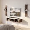 ESTANTERIA Tv Unit for Living Room 43 inch Engineered Wood Wall Mounted TV Entertainment Set Top Box Floating Stand with Shelves for Books Decorative Item Cabinet for Living Room, Bedroom (20DX73H)