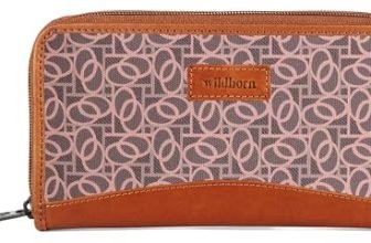 WildHorn Women’s Canvas Wallet Clutch – Stylish, Spacious I Zip Around Wallet for Travel, Holds Cards, Phone, Cash I (Digital Florals)