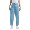 Women Blue Barrel Fit High Rise Jeans
