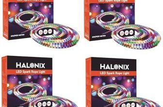 Halonix 10 Meter Multicolor 11W LED Rope Light |8 Light Modes | IP65 Certified, BIS Approved | Fairy Light, String Light | Direct Plug-in | Pack of 4 | Diwali Lights for Decoration for Home