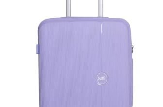 Wiki Zine 8 Wheel Hardside Polycarbonate Trolley by Wildcraft,Large,Pstl_Prpl