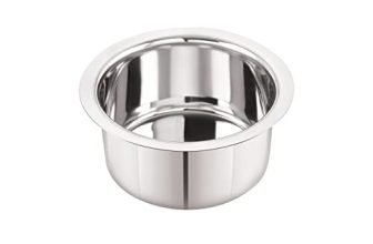 Neelam Stainless Steel 8 22G Flat Bottom Tope, 550ml, Silver Durable, Durable Cookware for Efficient Cooking, Boiling, and Steaming with Excellent Heat Retention and Long-Lasting Performance.