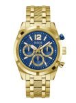 Guess Stainless Steel Analog Blue Dial Men’s Watch-Gw0714G2, Band Color-Gold