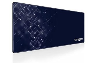 STRIFF Extended Size (800 mm x 300 mm x 3 mm) Gaming Mouse Pad| Stitched Edges| Non-Slip Rubber Base|Computer Laptop|Keyboard Mouse Pad for Office & Home (Divine Blue)