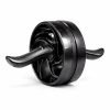 Amazon Basics Ab Roller with Non-Slip Handles | Wheel Exercise Equipment for Core Strengthening | Compact & Portable | for Men and Women | Black | 34 x 45.6 x 16.3 cm