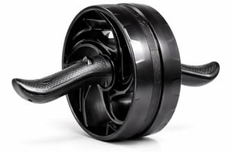 Amazon Basics Ab Roller with Non-Slip Handles | Wheel Exercise Equipment for Core Strengthening | Compact & Portable | for Men and Women | Black | 34 x 45.6 x 16.3 cm