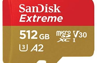 SanDisk Extreme 512GB microSDXC UHS-I, V30, 190MB/s Read, 130MB/s Write, Memory Card for 4K Video on Smartphones, Action Cams and Drones