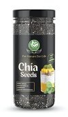 Go Vegan Raw Unroasted Chia Seeds with Omega 3 and Fiber for Weight Loss 700 Gram | Chia Seeds 700g (Jar Pack)