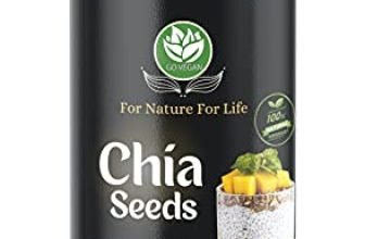 Go Vegan Raw Unroasted Chia Seeds with Omega 3 and Fiber for Weight Loss 700 Gram | Chia Seeds 700g (Jar Pack)