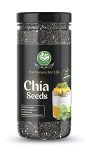Go Vegan Raw Unroasted Chia Seeds with Omega 3 and Fiber for Weight Loss 700 Gram | Chia Seeds 700g (Jar Pack)