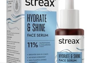 Streax Hydrate & Shine Face Serum, 30Ml|11% Hyaluronic Acid|Serum For Glowing Skin |Instant Glow, Deep Hydration & Brightening In 3 Days|Glass Skin Finish|Clinically Tested| All Skin Type