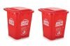 Aristo Plastic Pedal Garbage Waste Dustbin 45 Ltr Red/Red (Combo)
