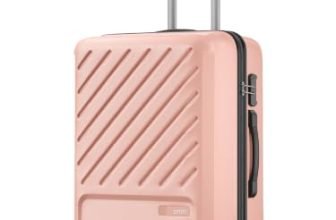 Safari Medium Symphony 66cm Trolley Bag Hard Case Polypropylene, 8 Spinner Wheels, 360 Degree Wheeling Carry on Luggage, Travel Bag, Suitcase for Travel, Trolley Bags for Travel, Dusky Peach