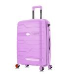 Nasher Miles Paris Hard-Sided Polypropylene Check-in Luggage 28 inch | 75cm | 8 Wheels Large Trolley Bag for Travel | Suitcase (Purple)