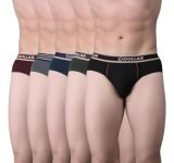 Dollar Bigboss Men’s Pack of 5 Combed Solid Cotton Brief with Anti-Microbial Odour Control (8905203757916_MBBR-04-MDSTE-PO5-CO1-S24_L) Assorted