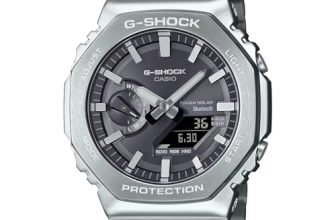Casio G-Shock GM-B2100SD-1ADR Bluetooth Analog-Digital Black Dial Men Watch Silver Stainless Steel Strap (G1638)