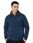 Qube By Fort Collins Men’S Regular Fit Fashionable Bomber Jacket With Fur On Collar – Warm, Stylish & Perfect For Winter