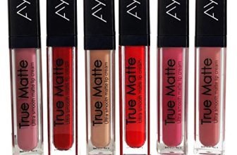 AYA True Matte Liquid Lipstick, Ultra Smooth Matte Lip Cream, Set of 6 | Smooth Lip Color, Weightless Finish Intense Color Payoff | Silky Matte Finish | Long Lasting Matte Finish | Matte Lipstick Liquid