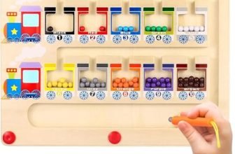 P SQUARE Magnetic Color and Number Maze, Montessori Toys Wooden Magnet Board, School Educational Toys Must Haves for Kids, Montessori Fine Motor Skills Toys for 3 Year Old Boys & Girls (Train)