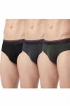 Van Heusen Men Briefs – 100% Combed Cotton – Pack Of 3 – Anti Bacterial, Colour Fresh, Moisture Wicking_10003_Peat, Anthra Mel, Pure Black_S