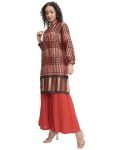 Vishudh Women Regular Fit Mandarin Collar Co-Ord Set Vpcs000070 Multicolor S