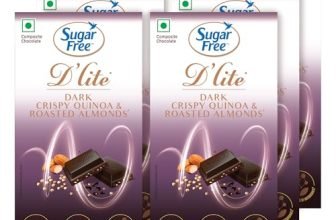 Sugar Free D’lite Quinoa & Almonds Dark Chocolate Bar, 40Gm (Pack Of 6)