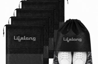 Lifelong Shoe Bags for Travel with Clear Window | Pack of 6 Drawstring Shoe Bags | Waterproof & Dustproof Shoes Cover for Sports Shoes, Sneakers, Heels, Flats | Gym, Luggage & Home Use