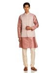 Amazon Brand – Symbol Men’s Kurta Bundi Churidar Set_SY-A23-MNA-BFKC-116_Pink_4XL
