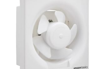 Amazon Basics Ventilation 6″ Fan | 30W | 5 Blades | 150 mm | 5.6 dB Low Noise | Window Mount | Wall Switch Control | White Plastic