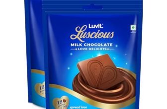 LuvIt. Luscious Love Delights – Heart Shaped Chocolate Bars | A Gift of Love | Valentine’s Gift | Pack of 2-162g Each
