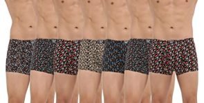 Dollar Bigboss Cotton Blend Men’s Assorted Pack of 7 Printed Trunk (8905474830837_Mbtr-09-Crazymini-Po7-Large