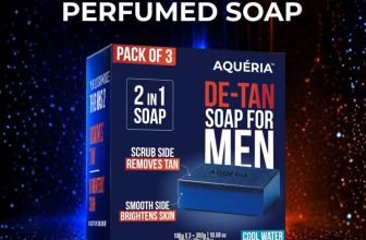 Aqueria De-Tan & Brightening 2-in-1 Bath Soap for Men | Cool Water Fragrance(3 x 100 g)
