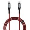 boAt Type C to C 65W Fast Charging Cable with 480 Mbps Data Transfer, Tangle-Free Cable in Premium Nylon Braided Design (Martian Red)