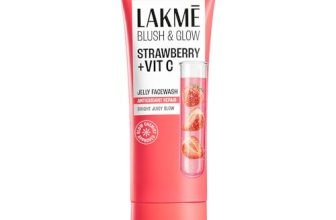 Lakme Blush & Glow Strawberry Refreshing Gel Face Wash 100 G|| With 100% Natural Fruit For Glowing Skin – Daily Gentle Exfoliating Facial Cleanser