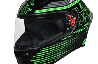 Studds Thunder D11 Isi And Dot Certified Full Face Helmet For Men And Women With Clear Visor ( Blk N3 M)